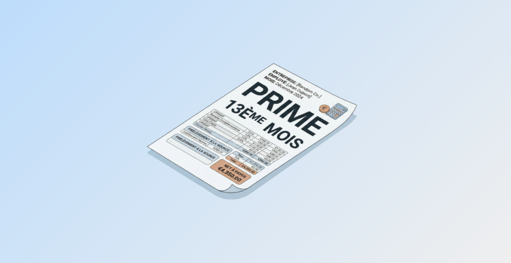 Prime 13ème mois fonctionnement calcul et fiscalité