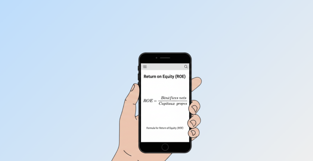 Return on equity ROE indicateur clé de performance financière