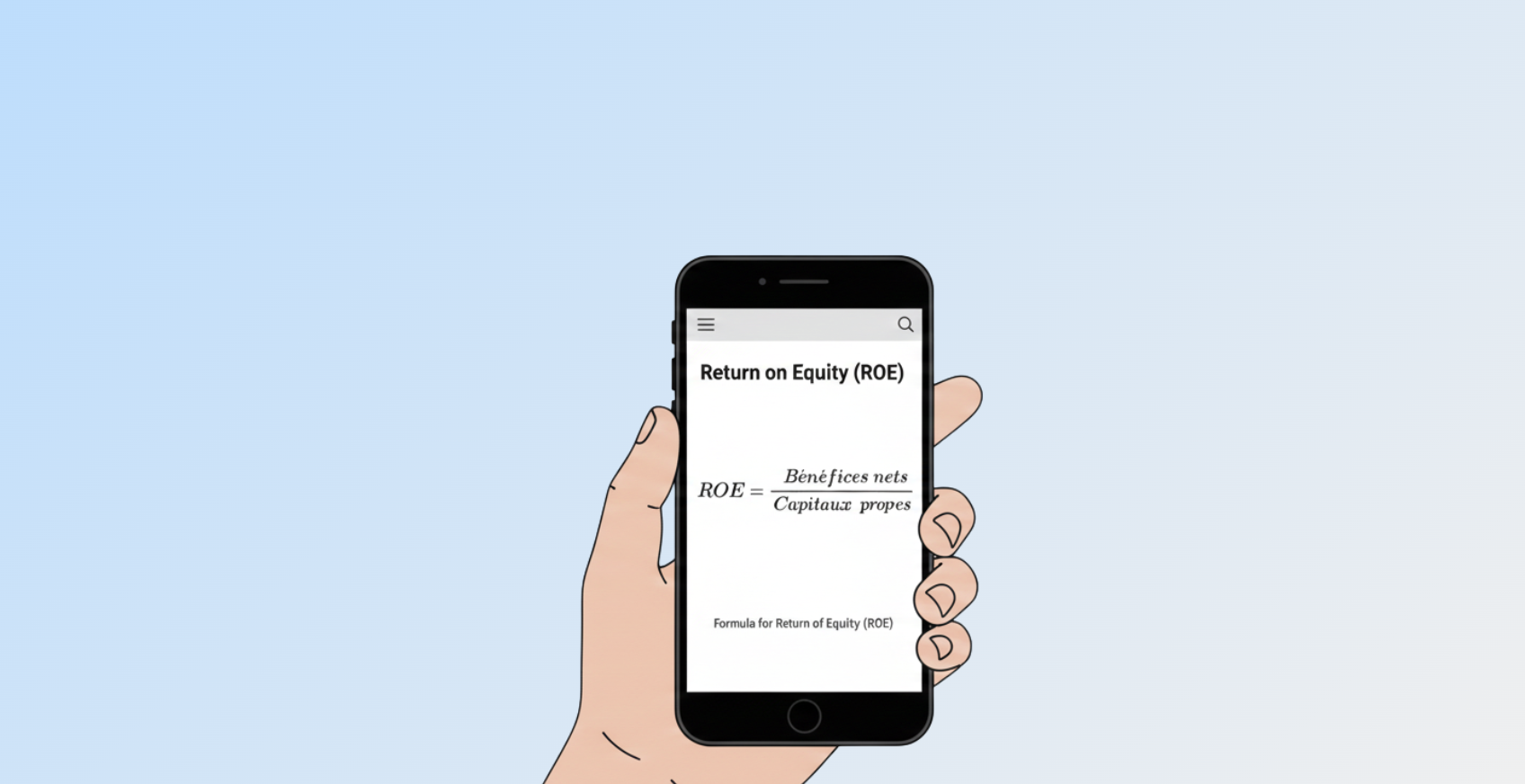 Return on equity ROE indicateur clé de performance financière