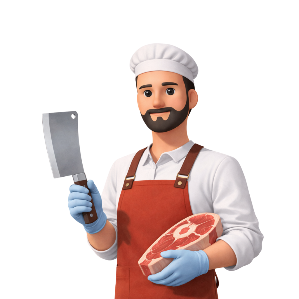 Illustration d'un expert comptable pour boucheries