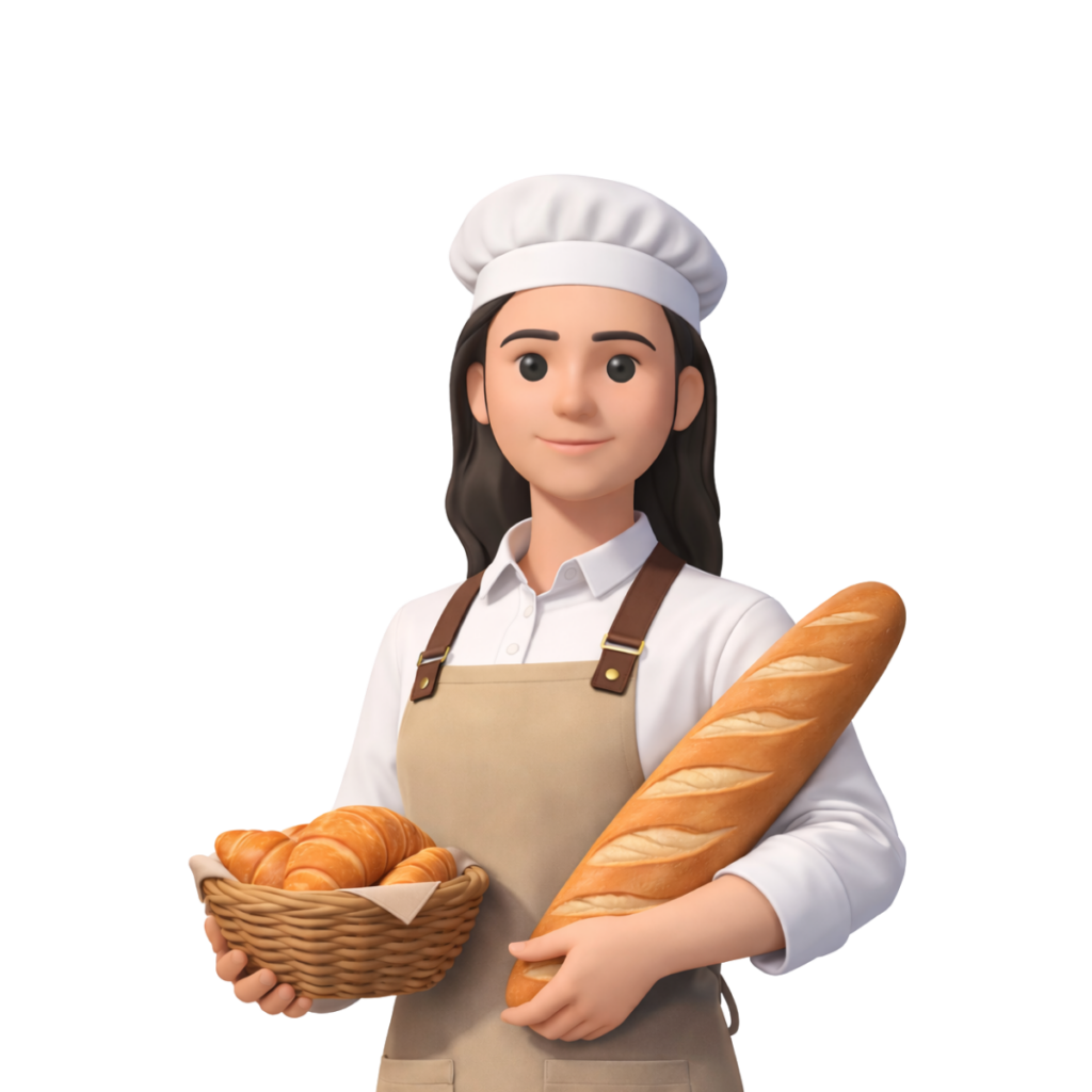 Illustration d'un expert comptable pour boulangeries