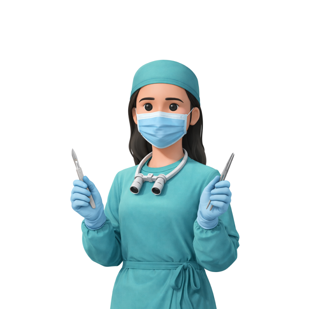 Illustration d'un expert comptable pour chirurgiens